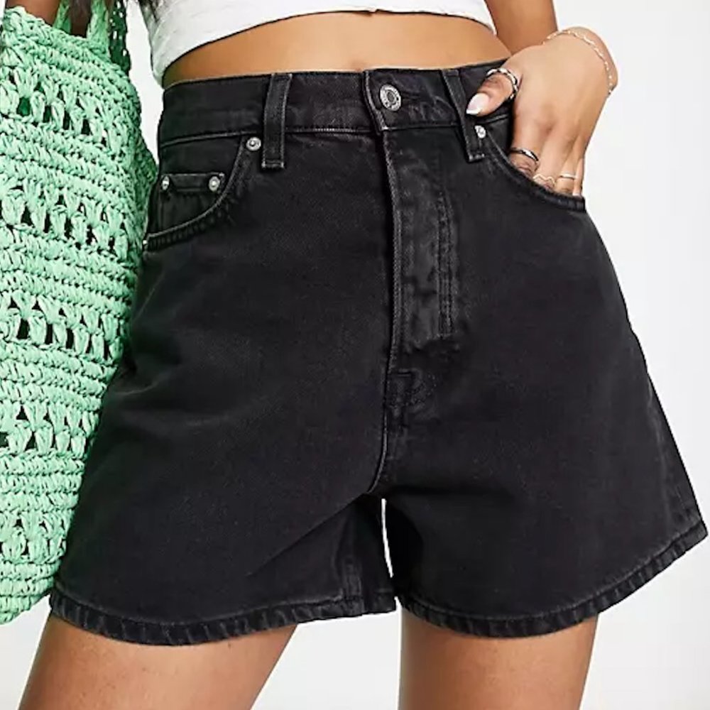 & Other Stories Forever High Rise Denim Shorts - Size 30